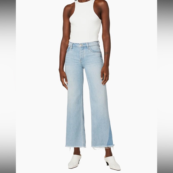 Hudson Jeans Rose High-Rise Wide-Leg Crop Jeans - Picture 1 of 11
